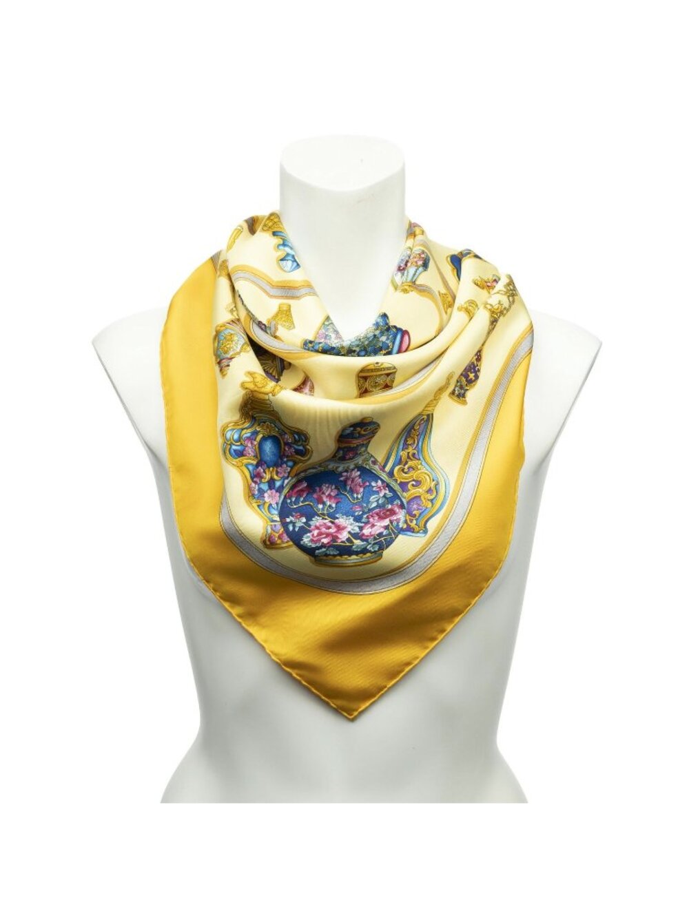 Hermes Scarf Yellow Goldtwill Silk